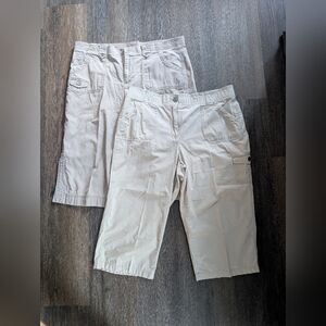 Gloria Vanderbilt & Counterparts, Women's 12 Capris, 2 PAIR, **Read Description